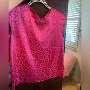 Pink cheetah blouse
